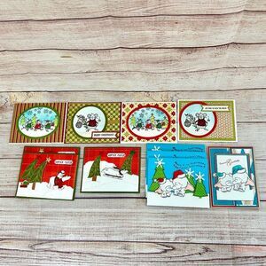 Handmade Holiday / Christmas Cards Mixed Lot of 11 "WINTER CHEER"
